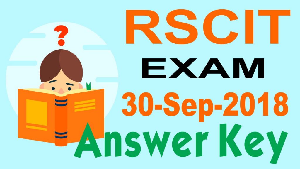 RSCIT Answer Key 30 September 2018